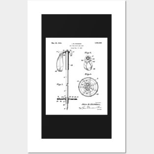 Skiing Patent - Skier Art - Black And White Posters and Art